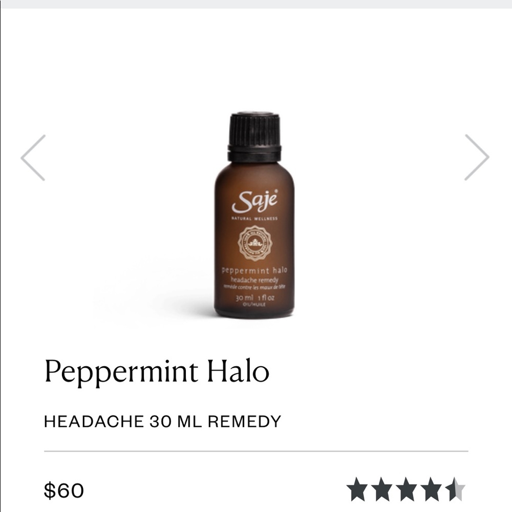 Saje Peppermint Halo 30ml BNIB